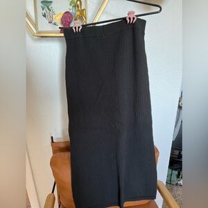 Free People High Rise Ribbed Sweater Midi Skirt